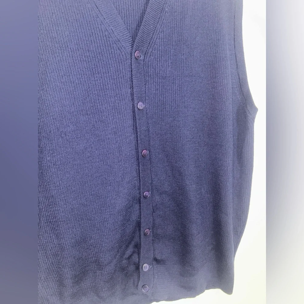 Vintage Pendleton Vest Mens Size XL Navy Blue 100% Merino Wool